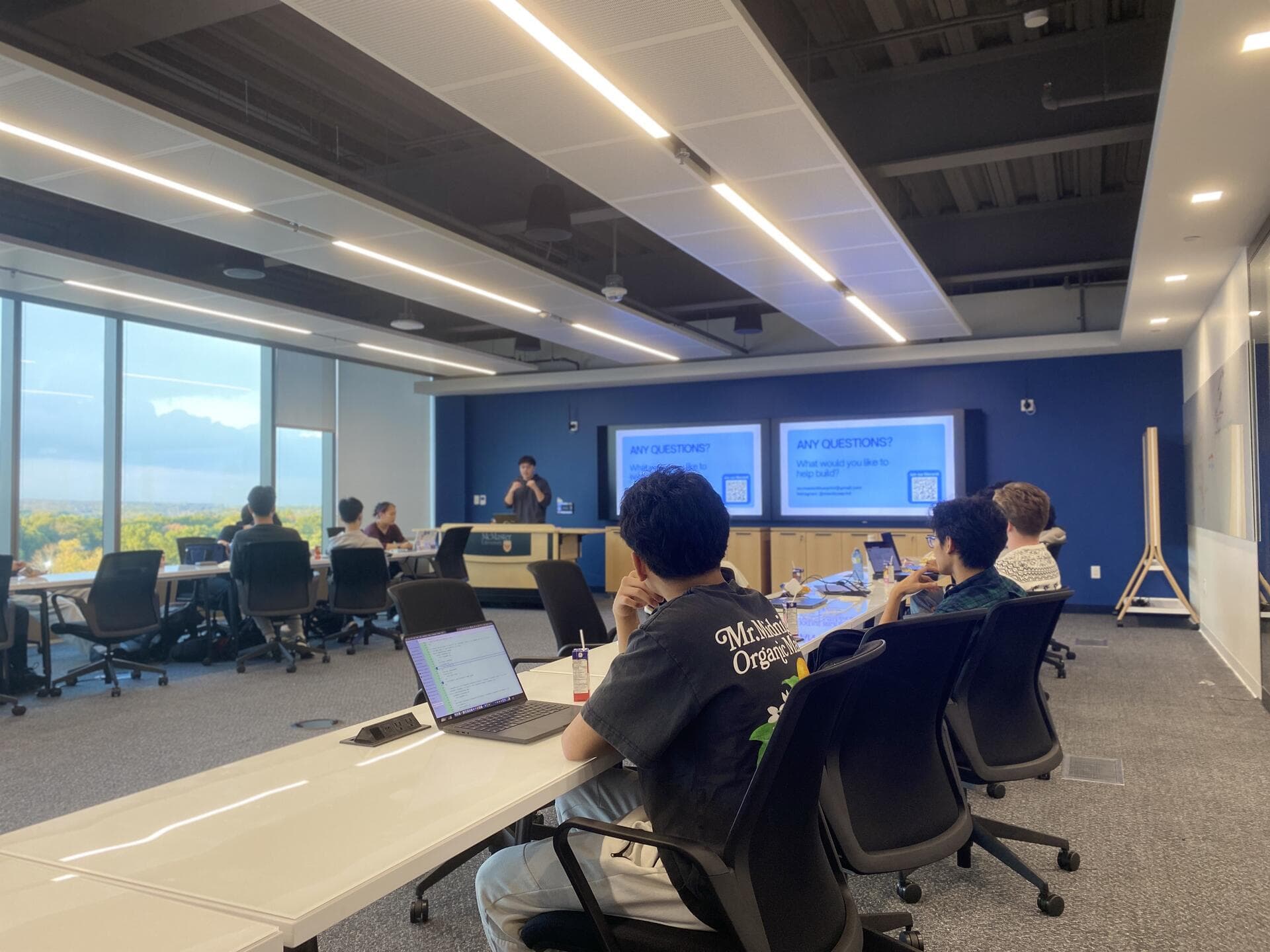 Students listening to a presentation at Blueprint
