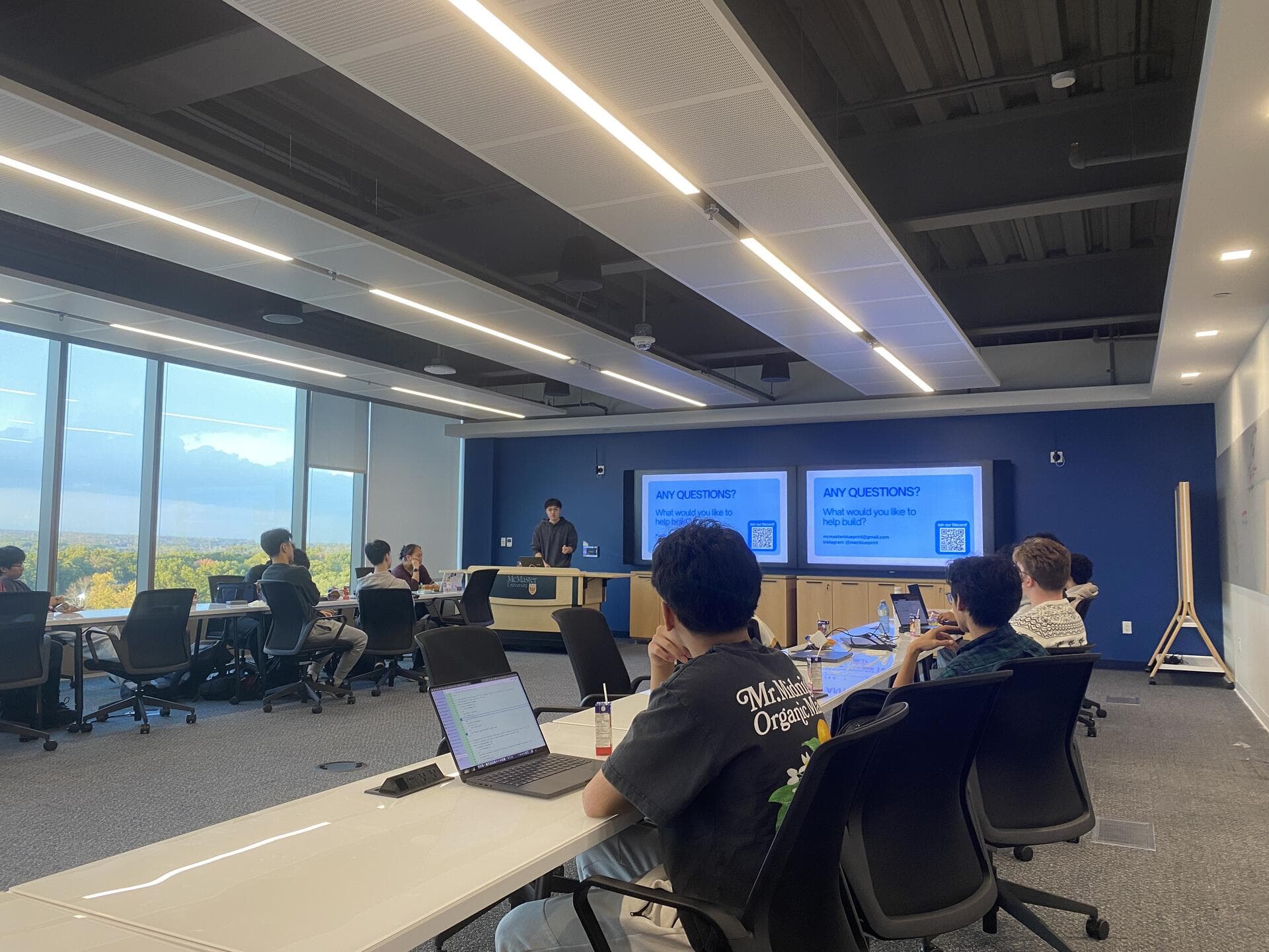 A VP presenting at a Blueprint info session